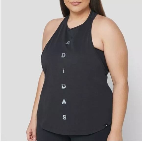 ADIDAS Womens Yellow Graphic Racerback Sz S Tank Top Athletic Activewear Workout - Picture 3 of 7